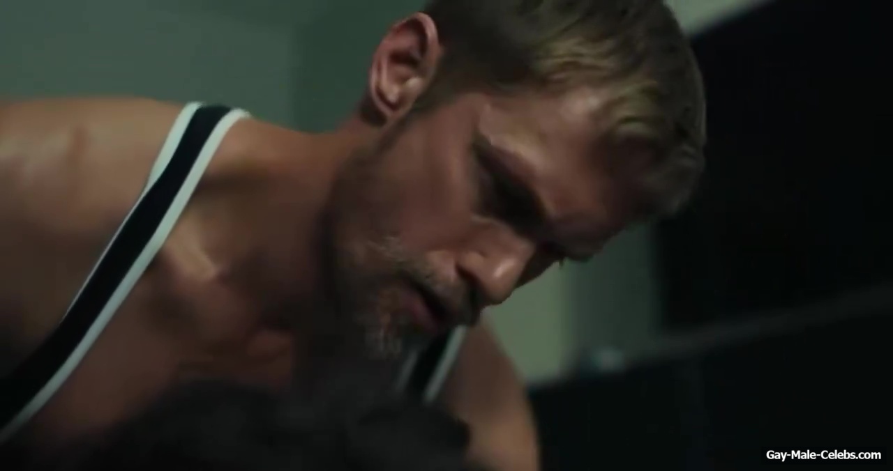 Alexander Skarsgard and Harry Melling gay sex in Pillion