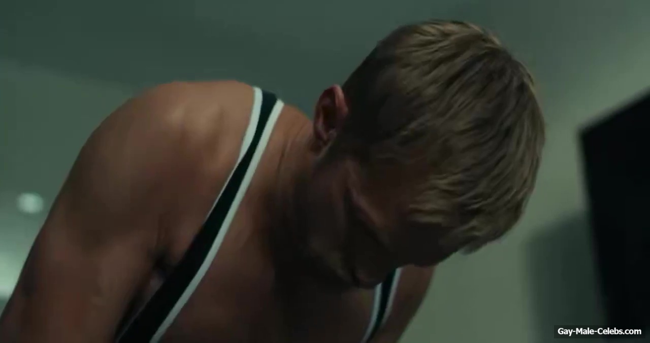 Alexander Skarsgard and Harry Melling gay sex in Pillion