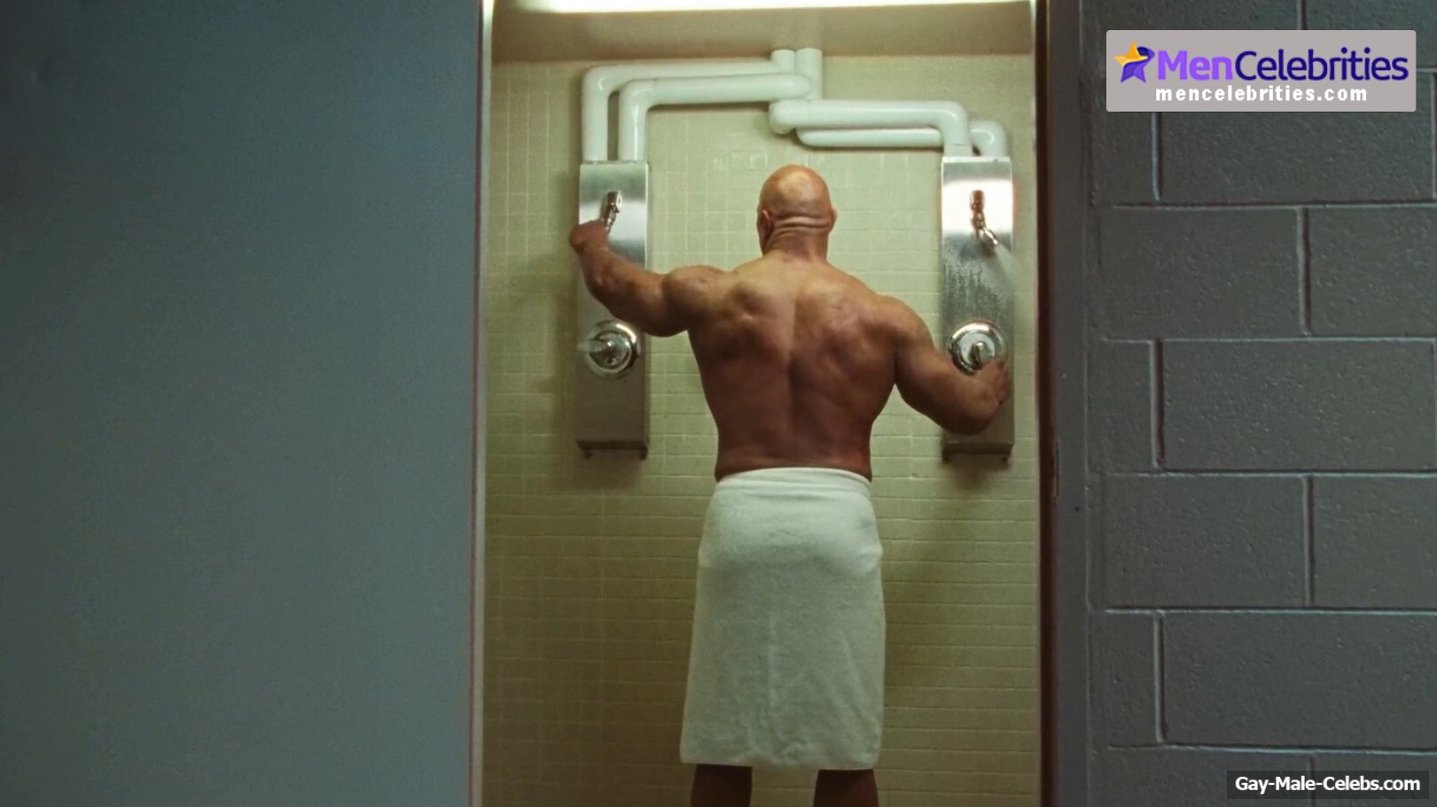 Dwayne Johnson shirtles in The Smashing Machine