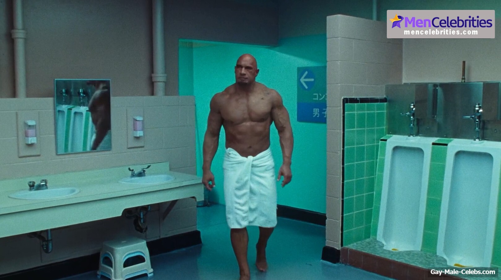 Dwayne Johnson shirtles in The Smashing Machine