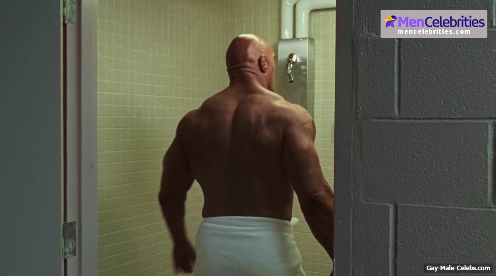 Dwayne Johnson shirtles in The Smashing Machine