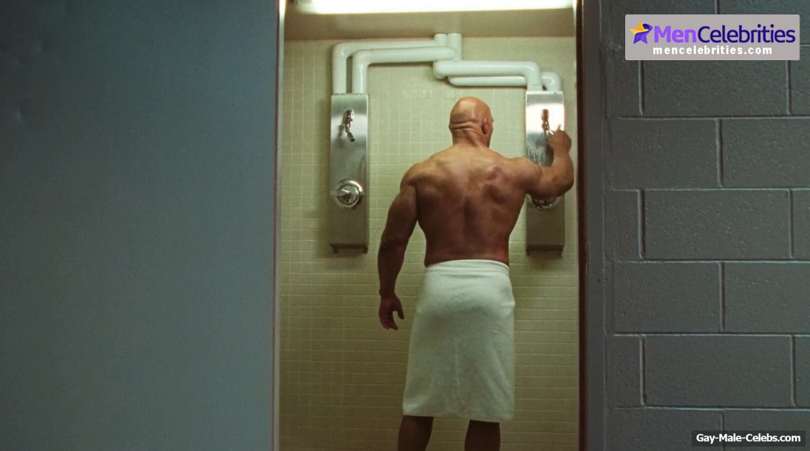 Dwayne Johnson shirtles in The Smashing Machine