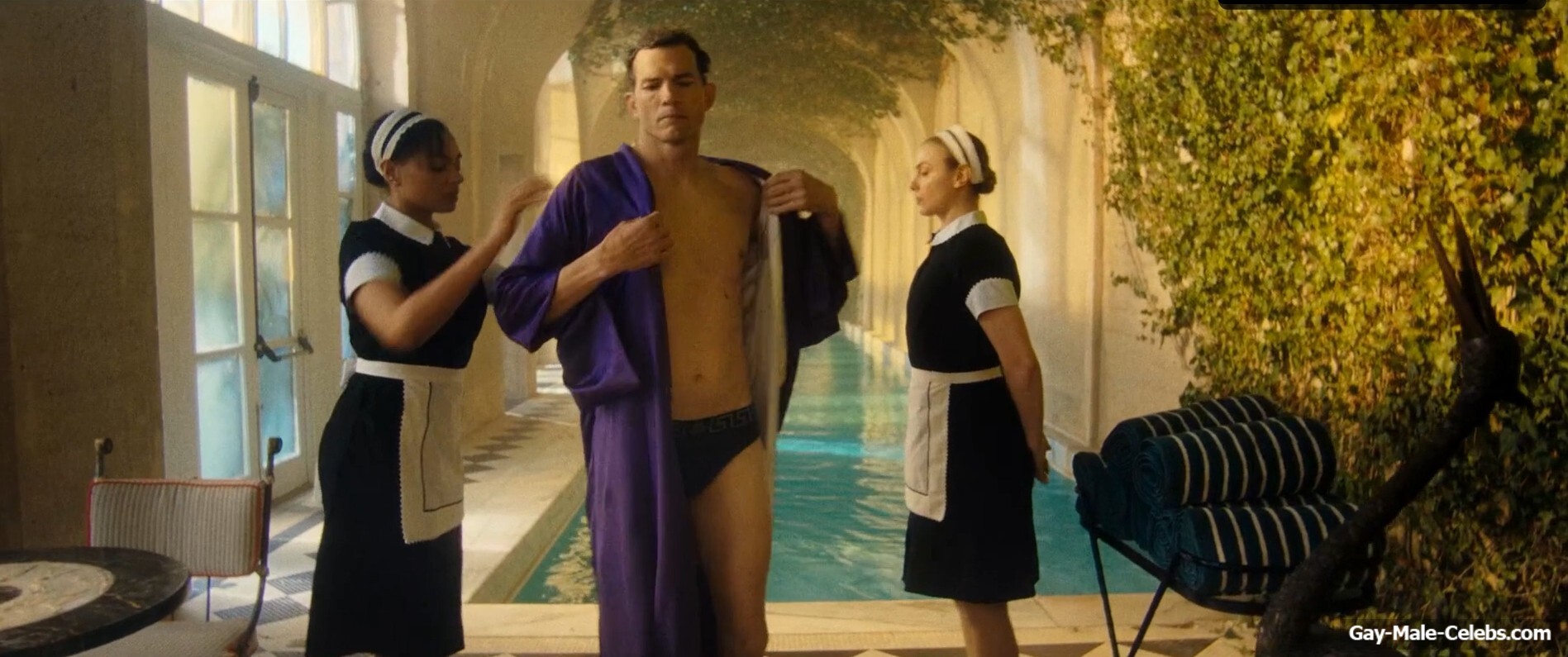 Ashton Kutcher bulge and shirtless in The Beauty