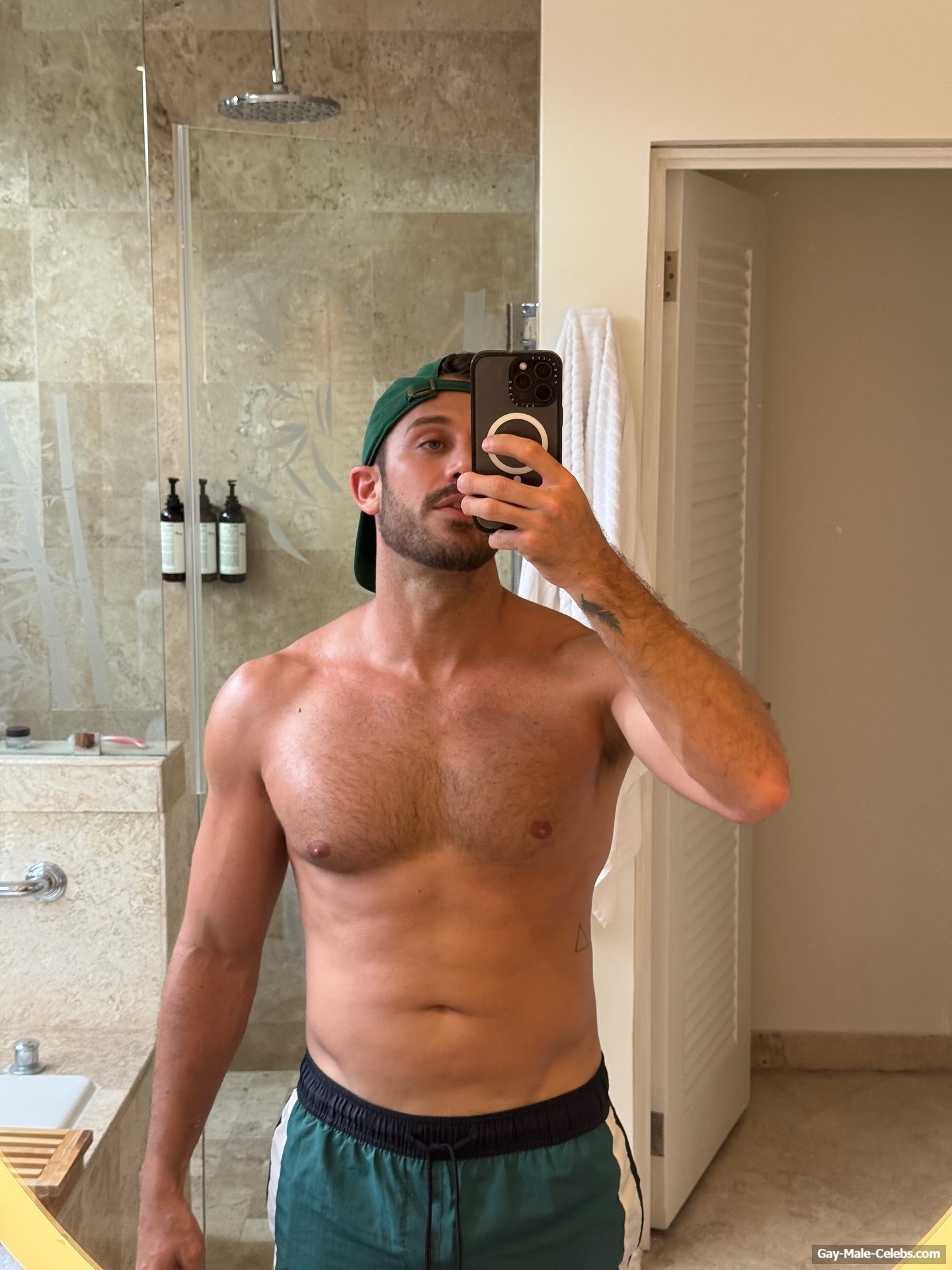 Lambda Garcia shirtless