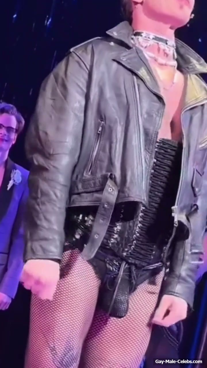 Luke Evans huge penis bulge erotic show