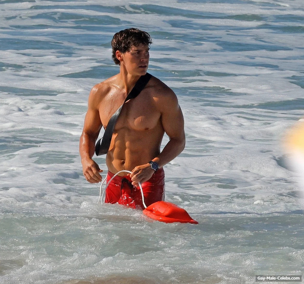 Noah Beck Shirtless And Sexy During Baywatch Reboot