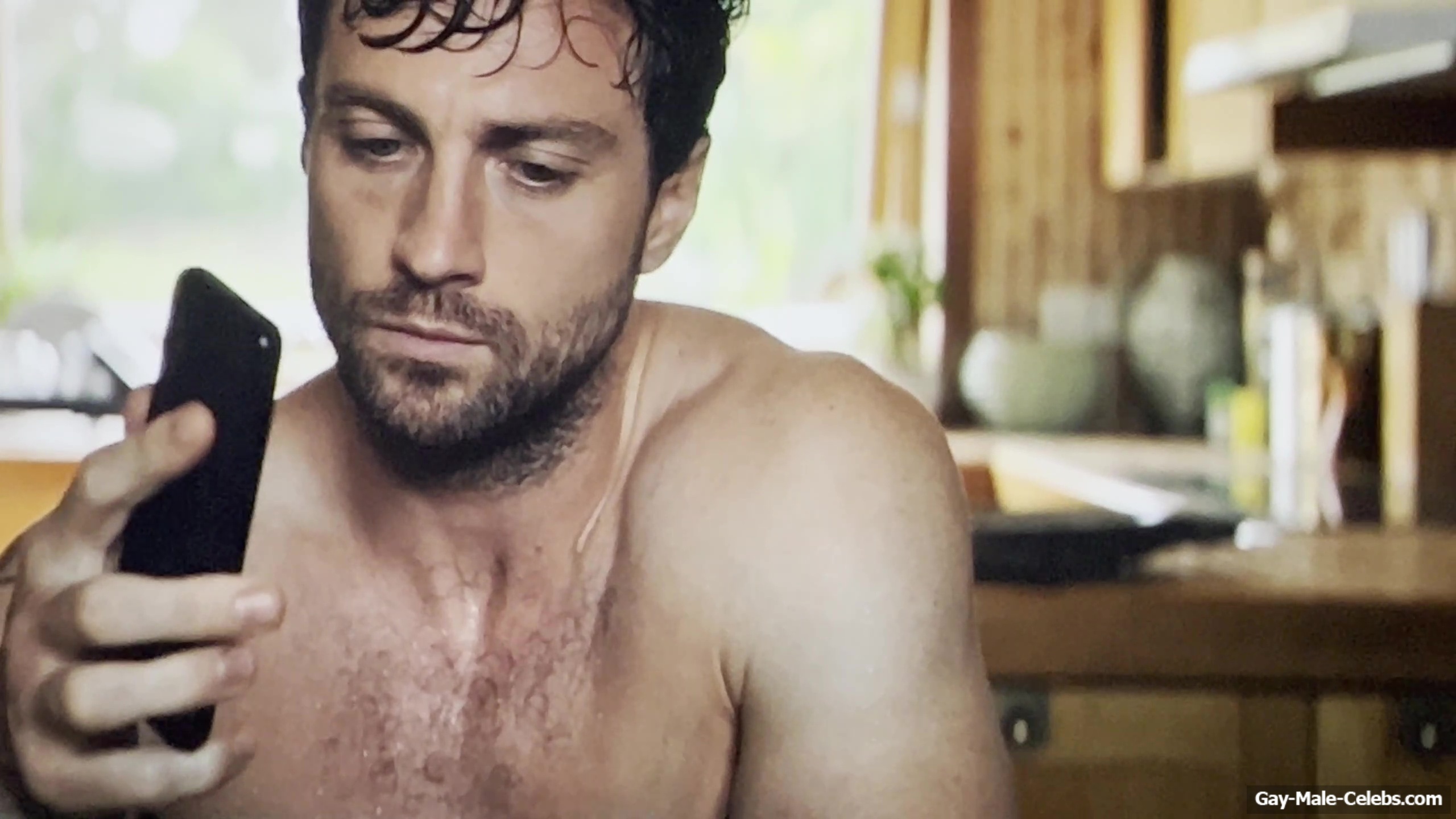 Aaron Taylor-Johnson nude shower scene in Fuze