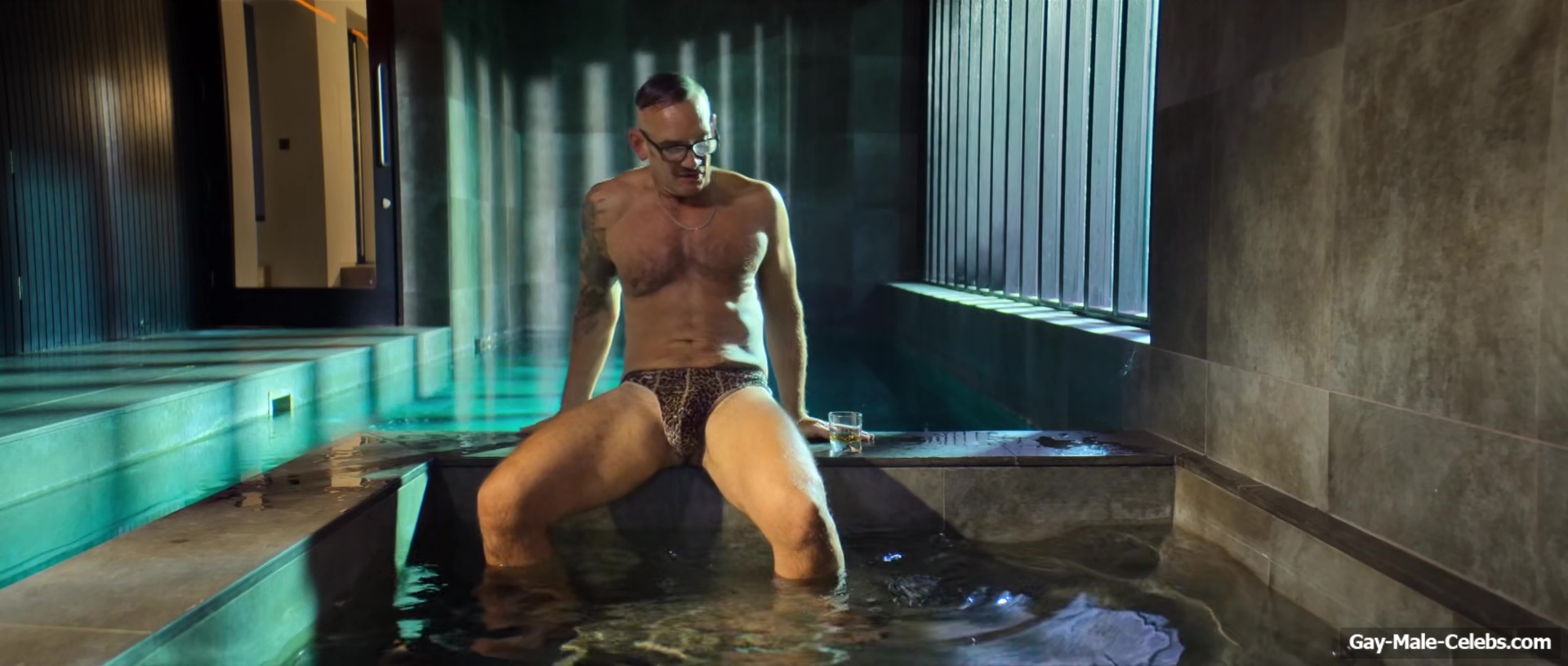 Neil Ashton Bulge and Butt In Leopard String in Brassic