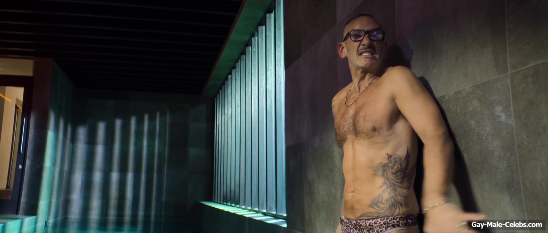 Neil Ashton Bulge and Butt In Leopard String in Brassic