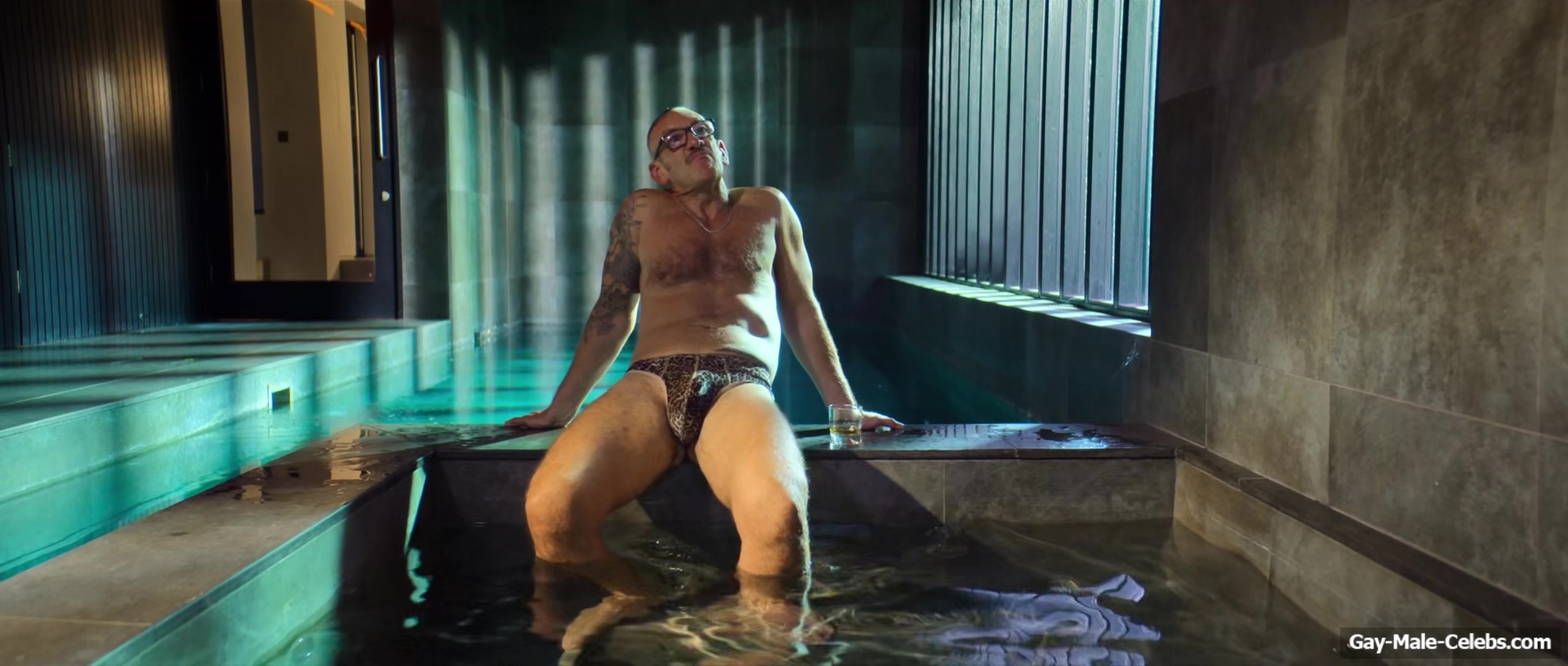 Neil Ashton Bulge and Butt In Leopard String in Brassic