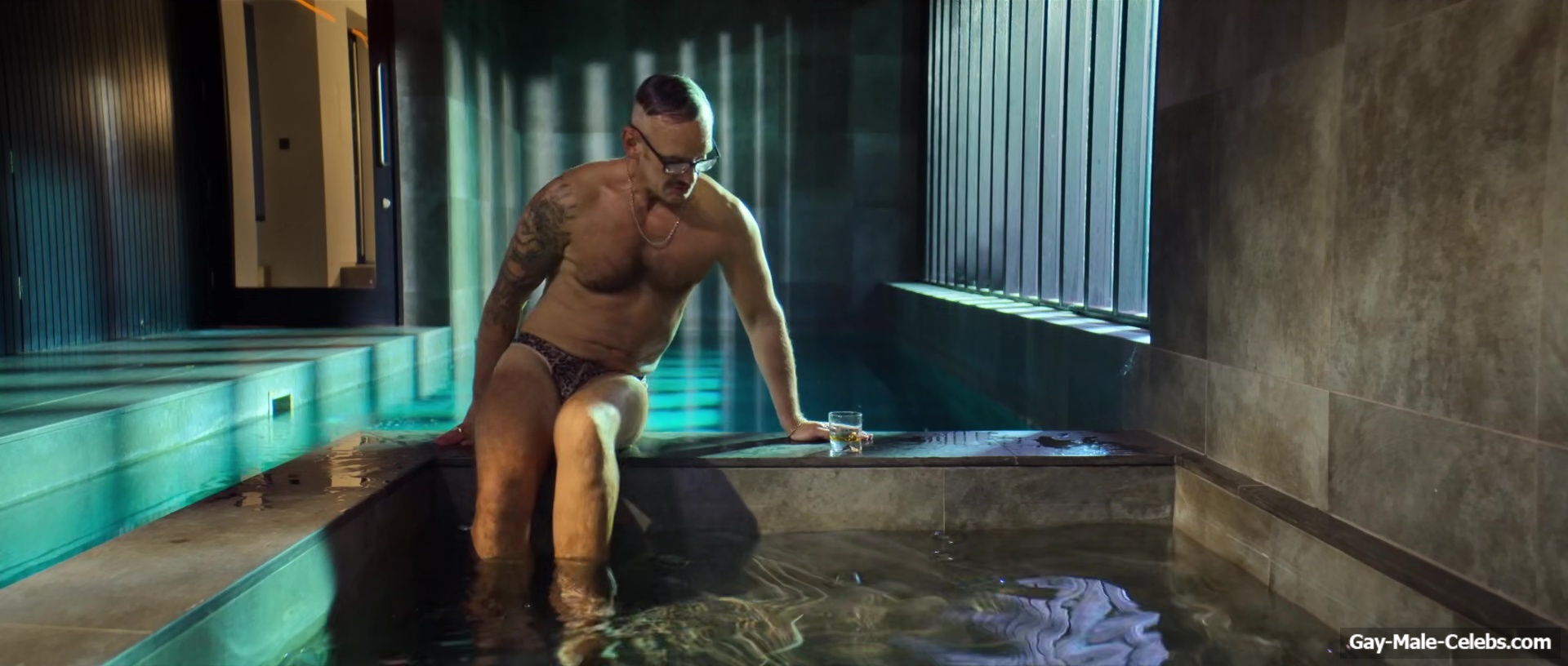 Neil Ashton Bulge and Butt In Leopard String in Brassic