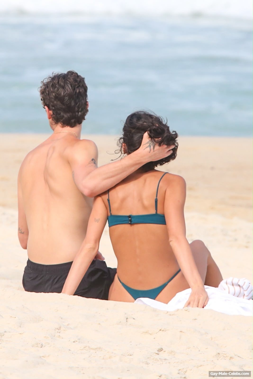 Shawn Mendes Caught Shirtless and Scratching Ones Ass On A Beach
