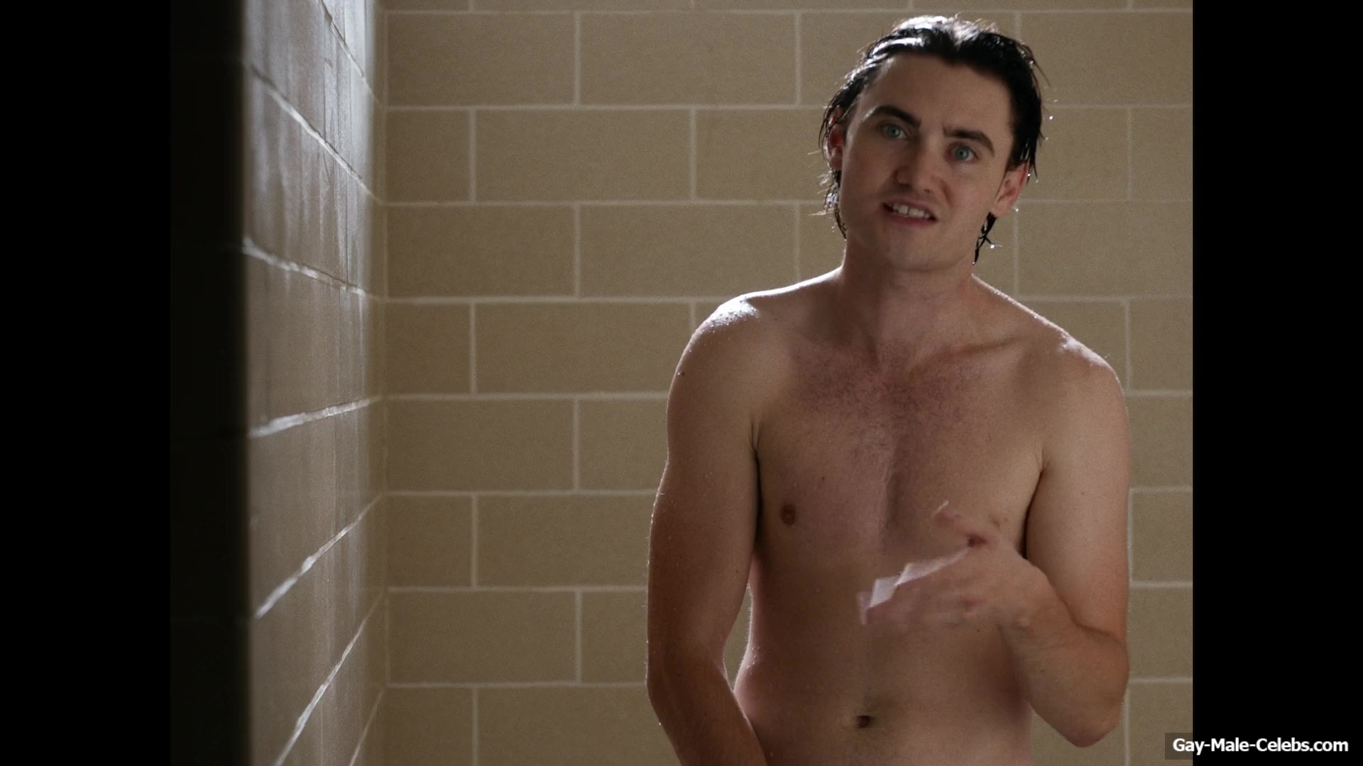 Spencer MacPherson Nude Shower Scenes in School Spirits