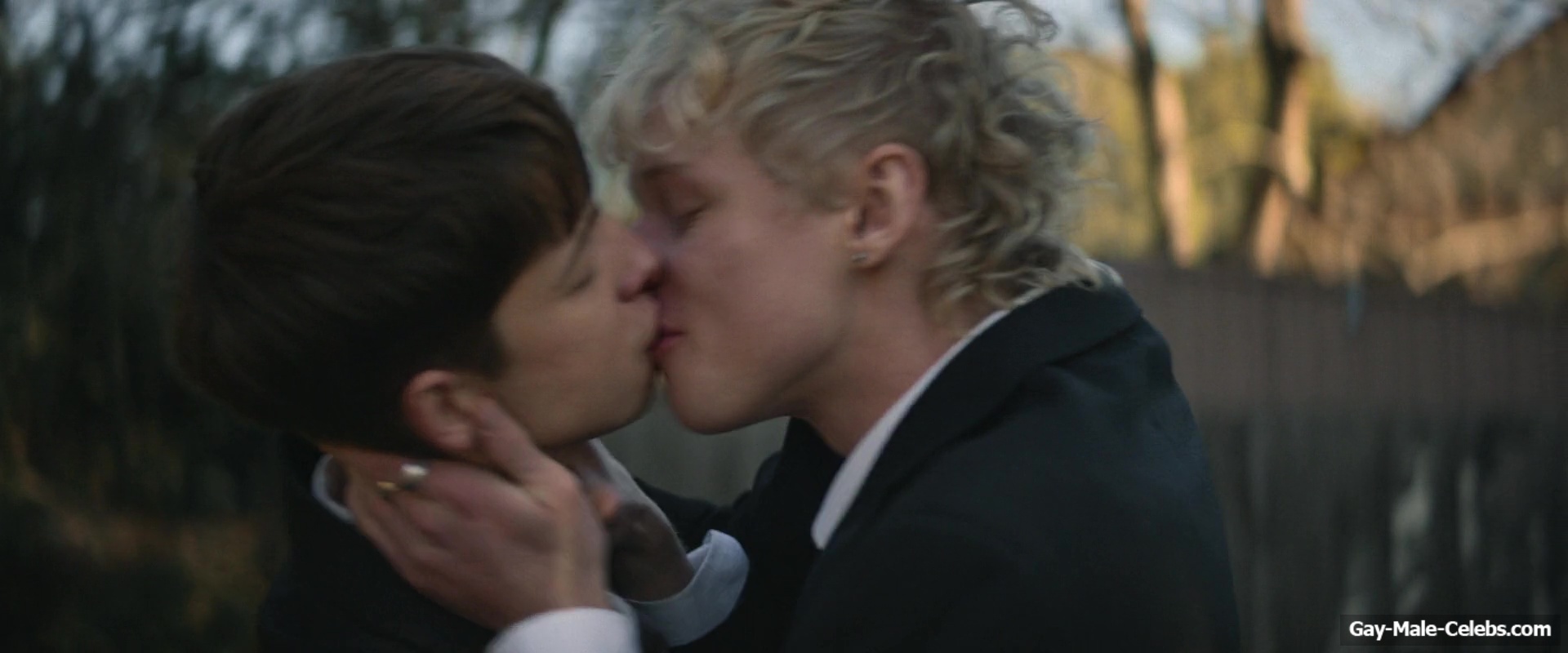 Stacy Clausen and Joe Bird Hot Gay Kiss in Leviticus