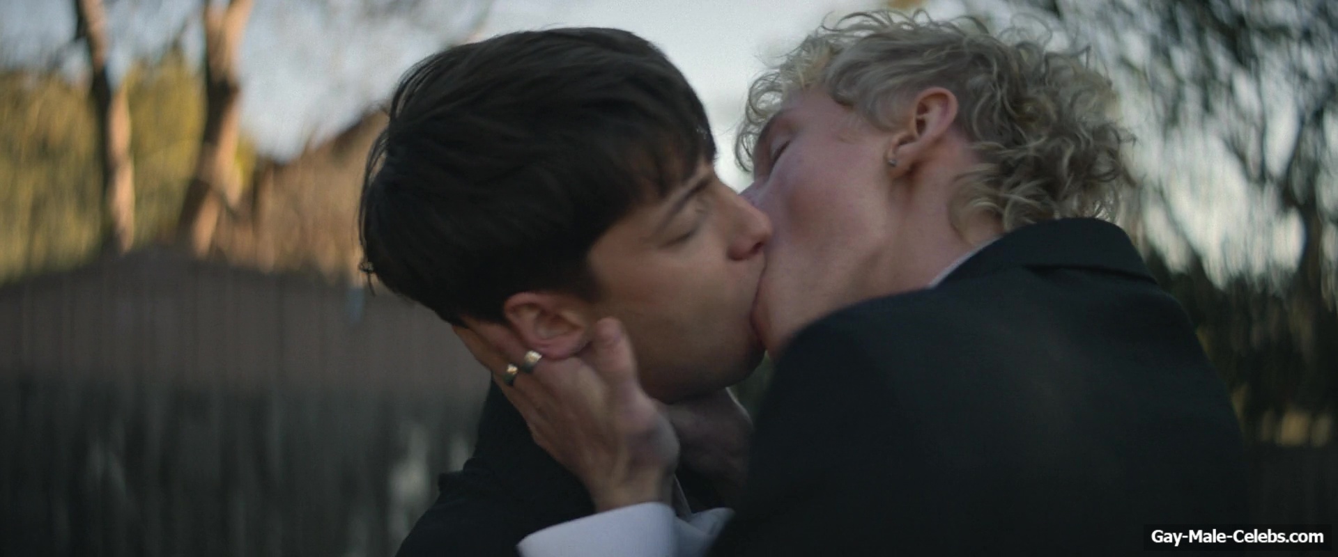 Stacy Clausen and Joe Bird Hot Gay Kiss in Leviticus