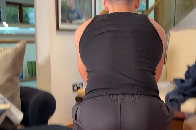 Young Ripped Stud Shows off his Lean Muscles & Wanks his Rock Hard Cock & Cums!