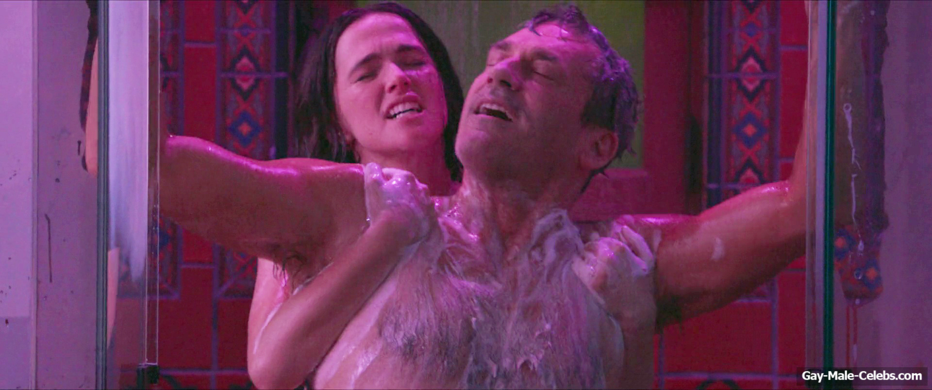 Jon Hamm Shirtless Shower Scenes in Gail Daughtry and the Celebrity Sex Pass