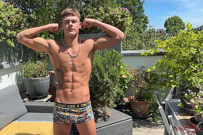 Young Straight Teen Wanks his Big Uncut Cock Outdoors