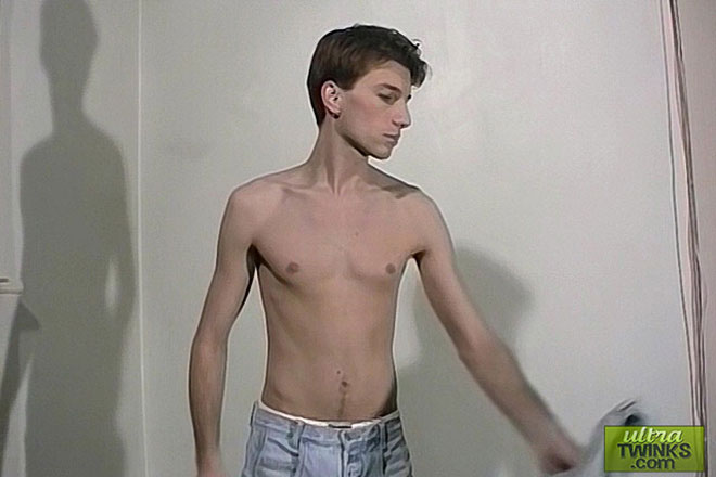 Blindfolded Twink Toy Fucked & Edged