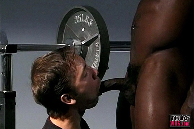 Submitting To His Big Black Muscle Cock!