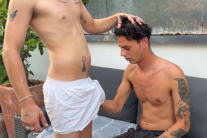 Young Straight Aiden 1st Man Suck & his Rock Hard Uncut Cock Squirts!