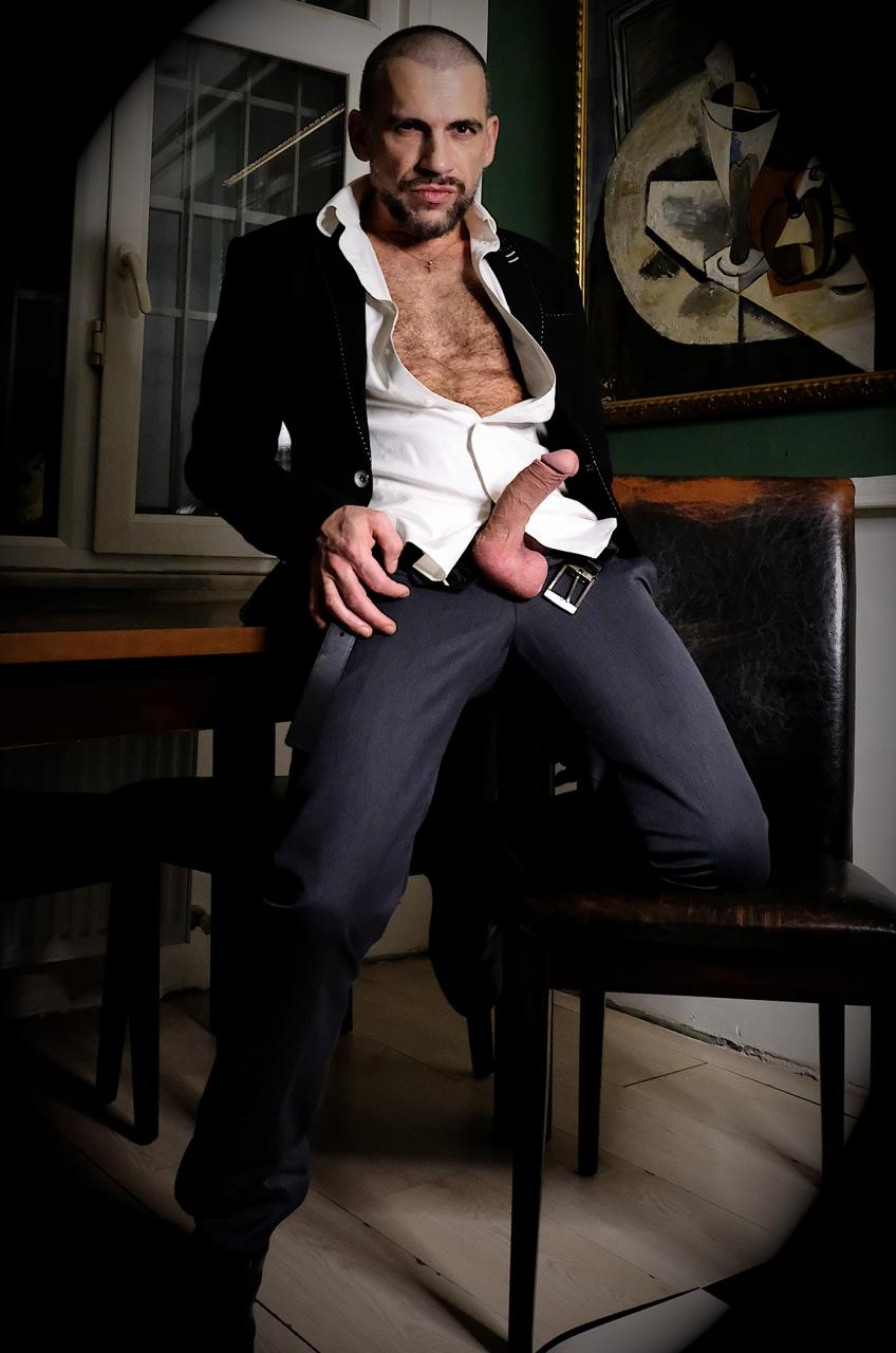 Bartek Bialy: In a Suit, He Takes Out His Cock and Watches You Take It