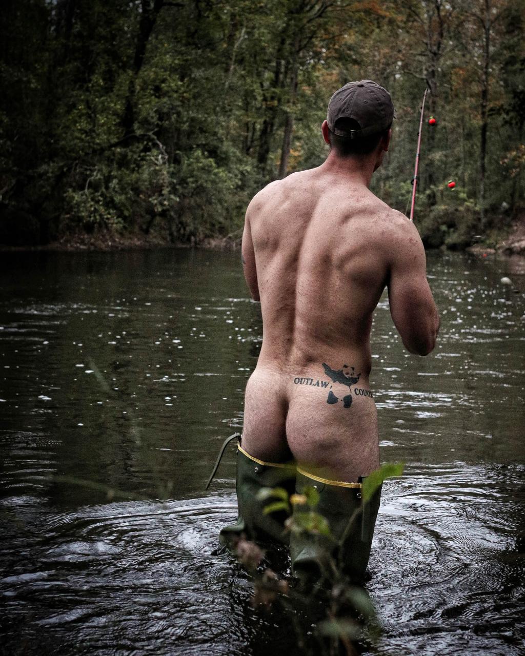 Ben Wedgie — naked fishing, green waders and wild fantasy