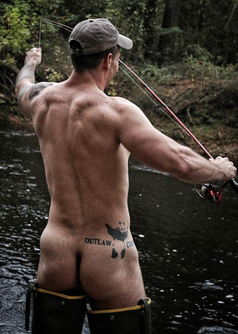 Ben Wedgie — naked fishing, green waders and wild fantasy