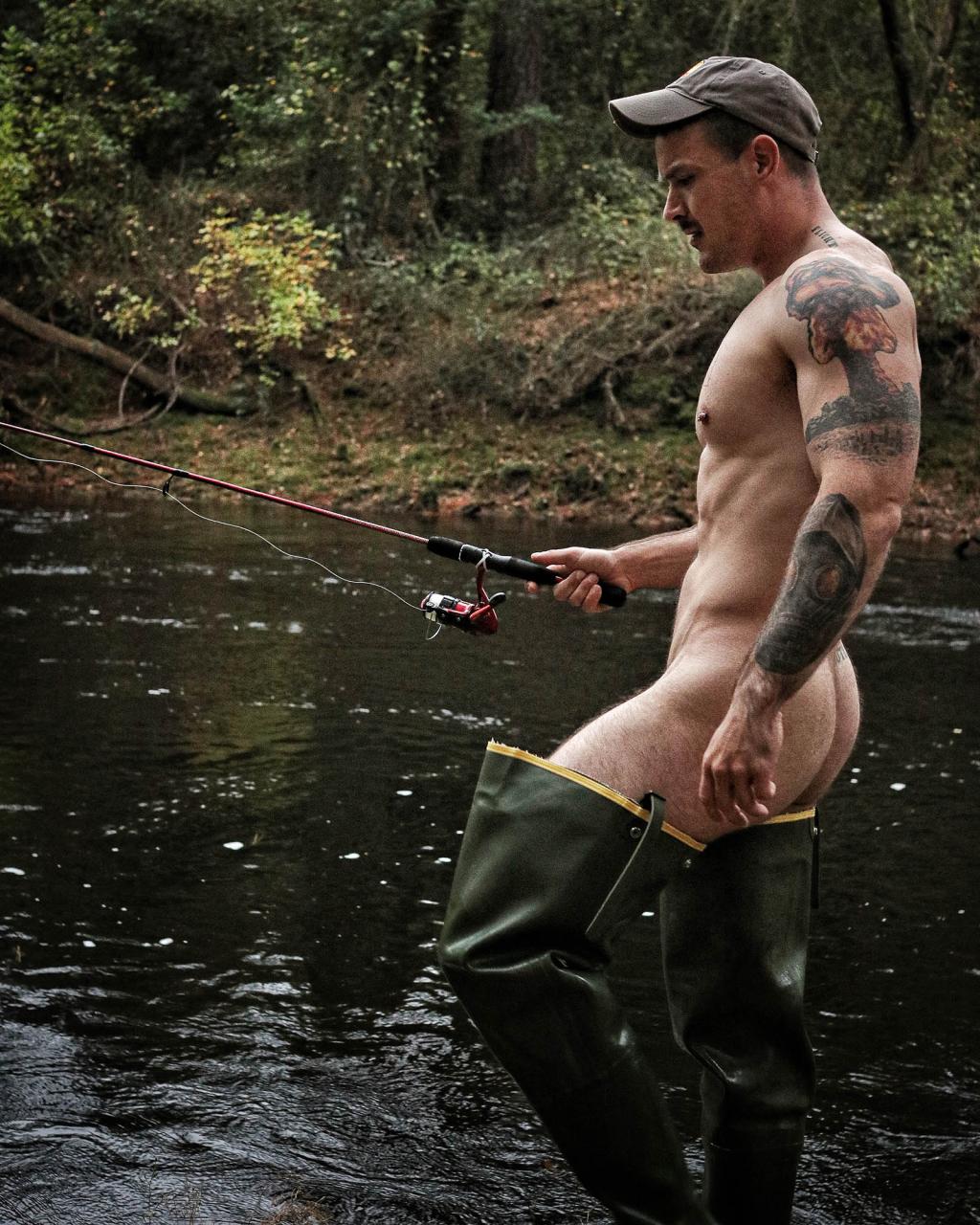 Ben Wedgie — naked fishing, green waders and wild fantasy