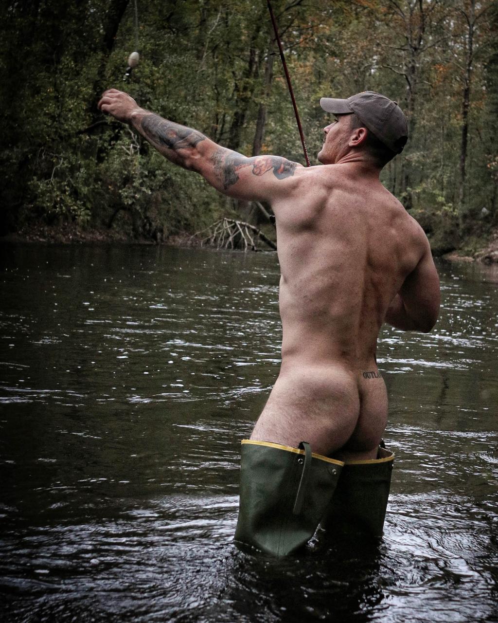 Ben Wedgie — naked fishing, green waders and wild fantasy