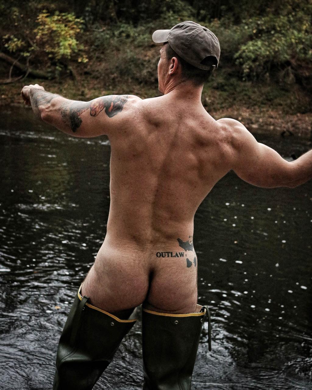Ben Wedgie — naked fishing, green waders and wild fantasy
