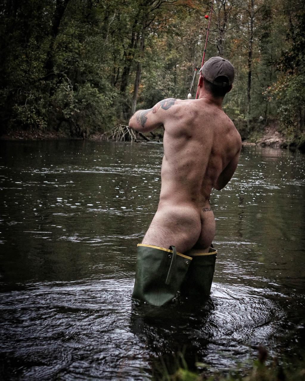 Ben Wedgie — naked fishing, green waders and wild fantasy