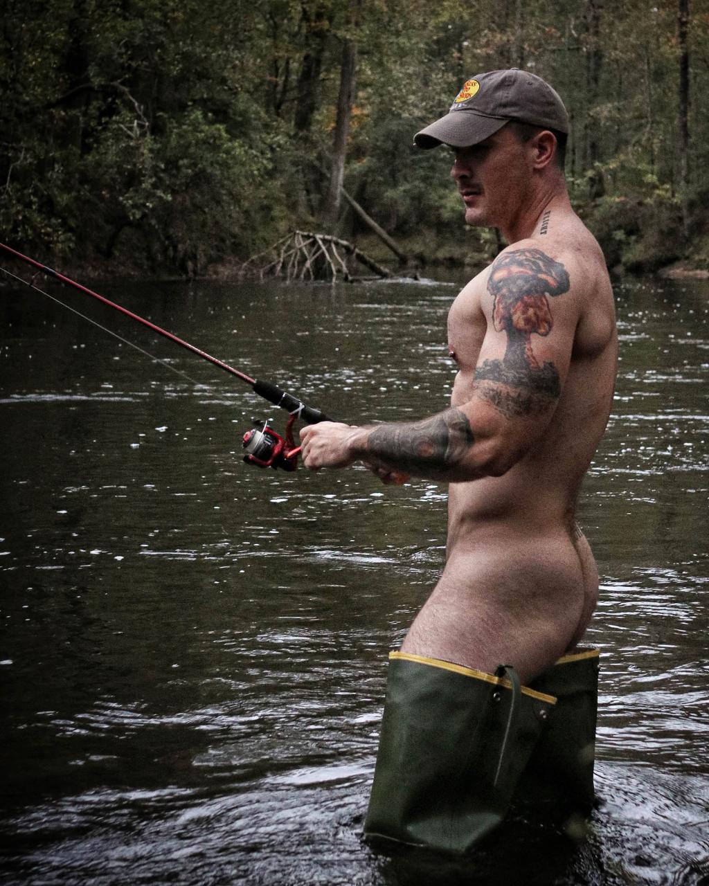 Ben Wedgie — naked fishing, green waders and wild fantasy