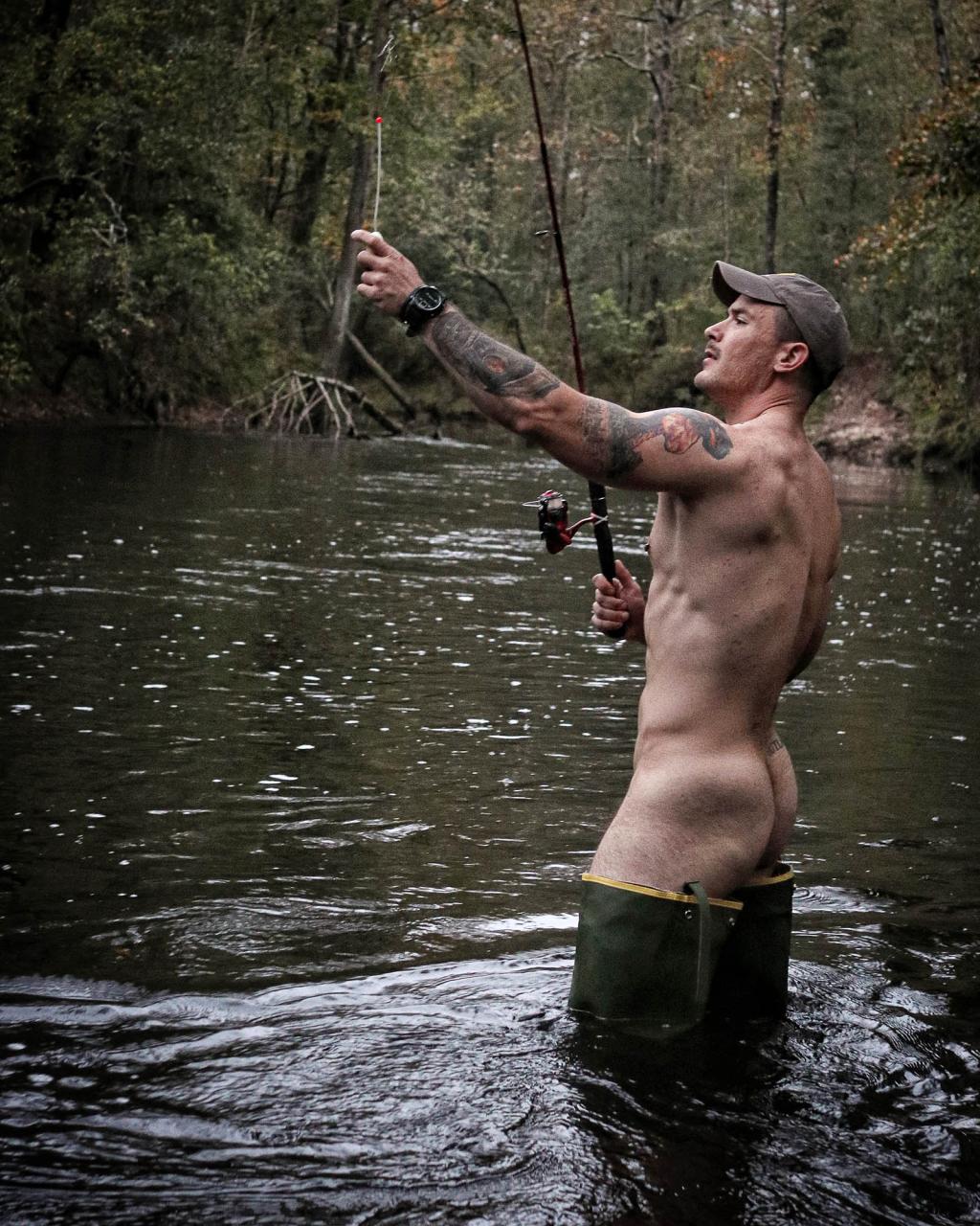 Ben Wedgie — naked fishing, green waders and wild fantasy