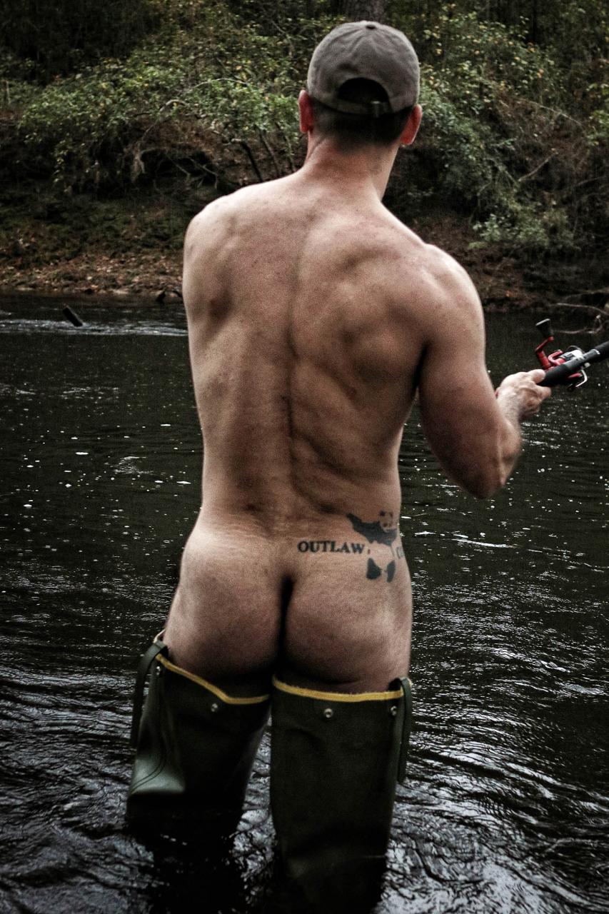 Ben Wedgie — naked fishing, green waders and wild fantasy