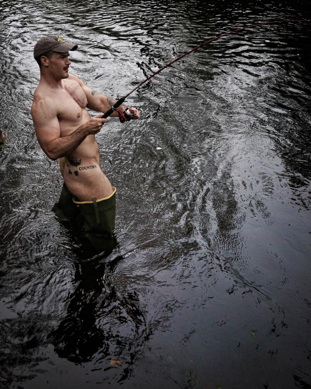Ben Wedgie — naked fishing, green waders and wild fantasy