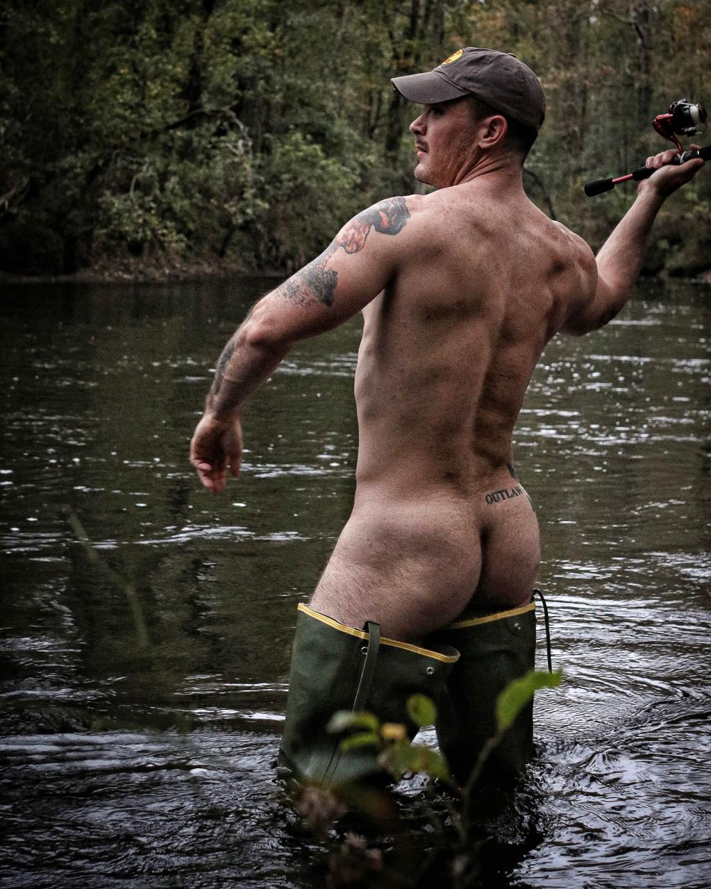 Ben Wedgie — naked fishing, green waders and wild fantasy