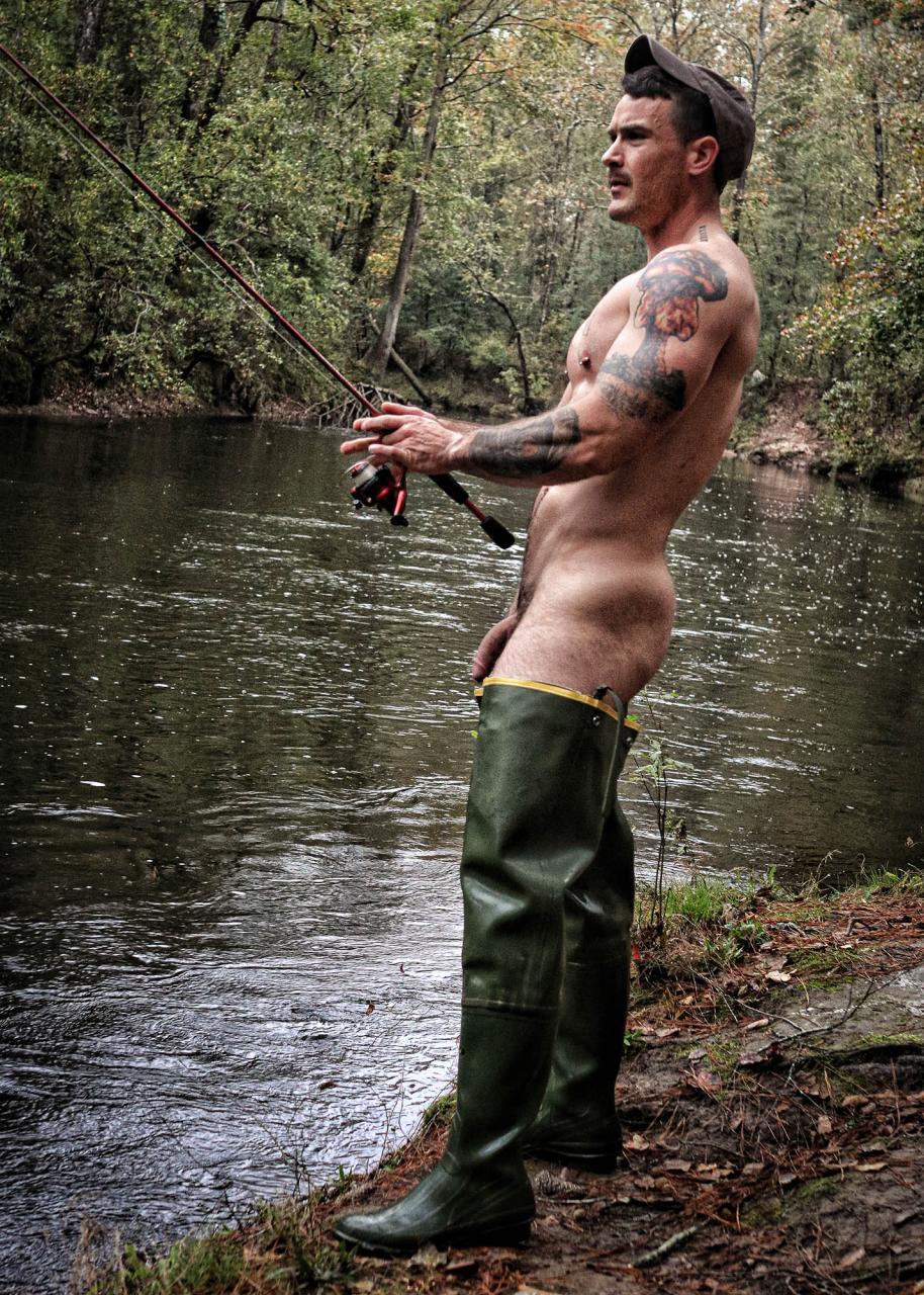 Ben Wedgie — naked fishing, green waders and wild fantasy