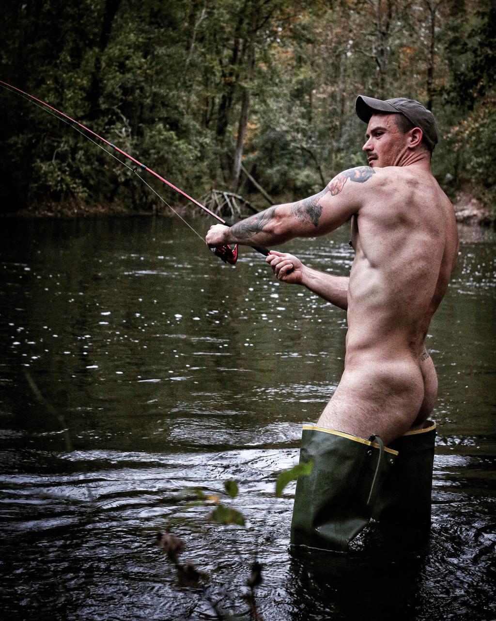Ben Wedgie — naked fishing, green waders and wild fantasy