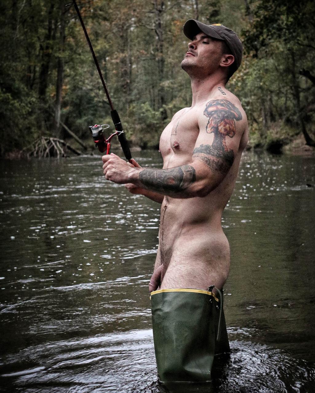 Ben Wedgie — naked fishing, green waders and wild fantasy