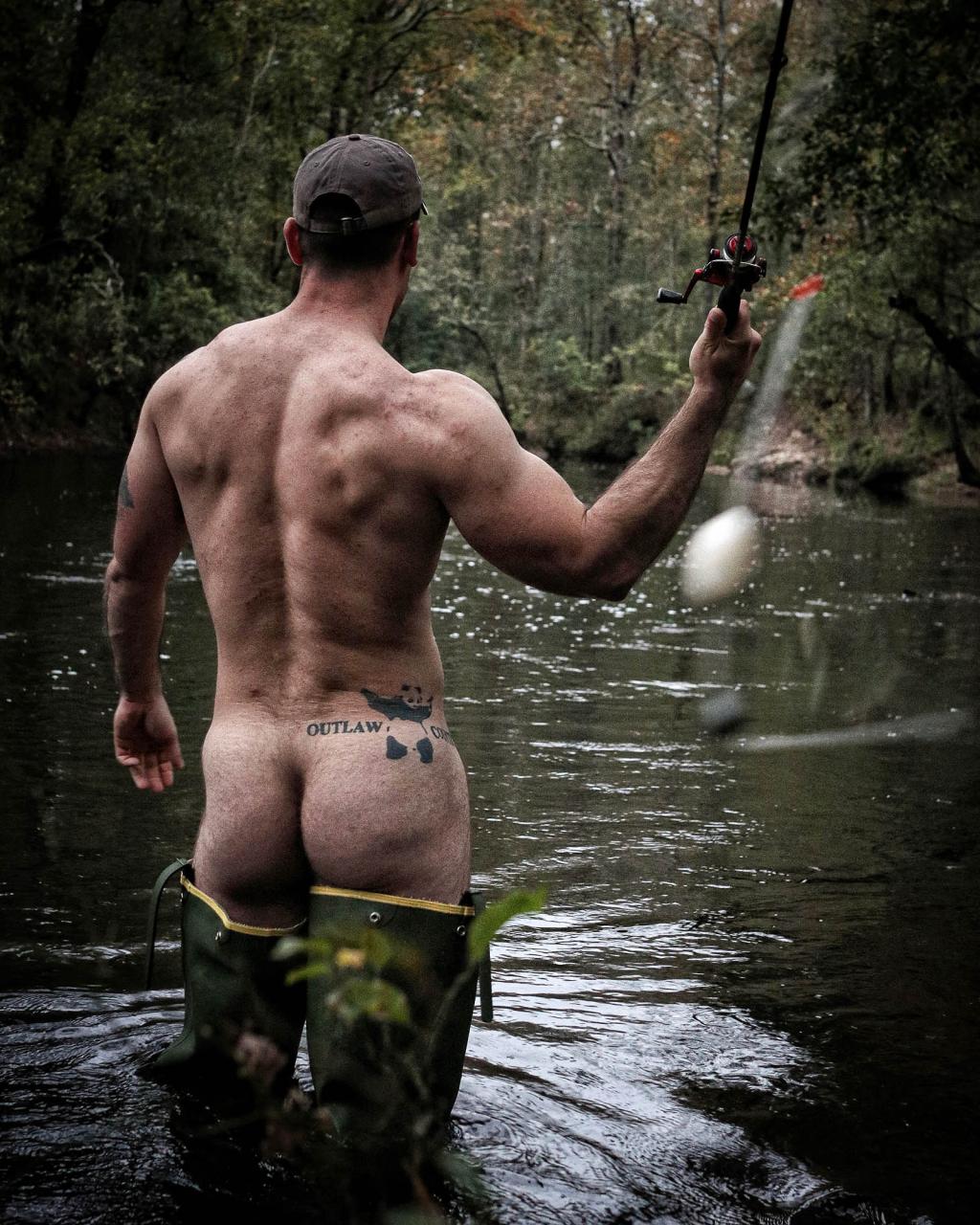 Ben Wedgie — naked fishing, green waders and wild fantasy