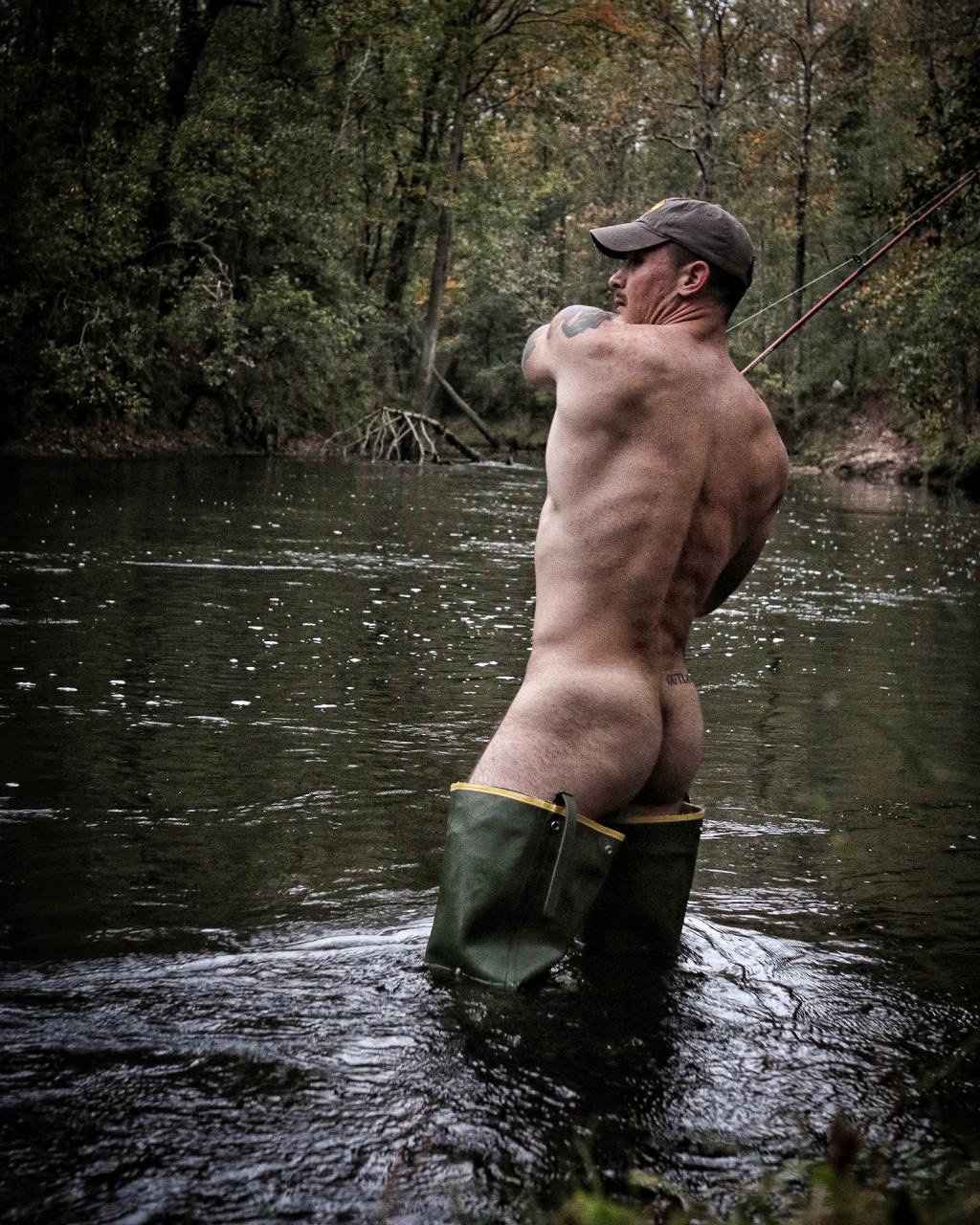 Ben Wedgie — naked fishing, green waders and wild fantasy