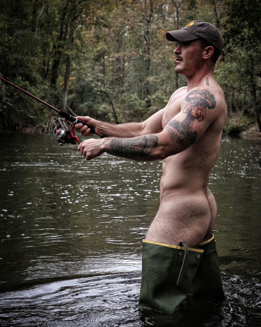 Ben Wedgie — naked fishing, green waders and wild fantasy