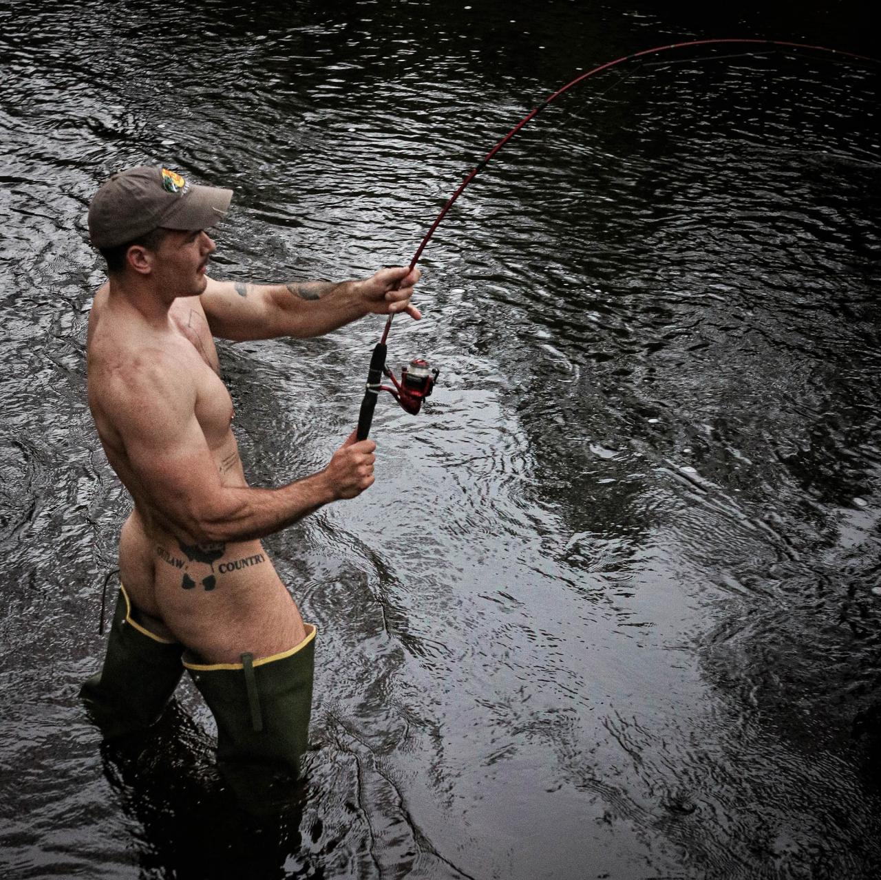 Ben Wedgie — naked fishing, green waders and wild fantasy
