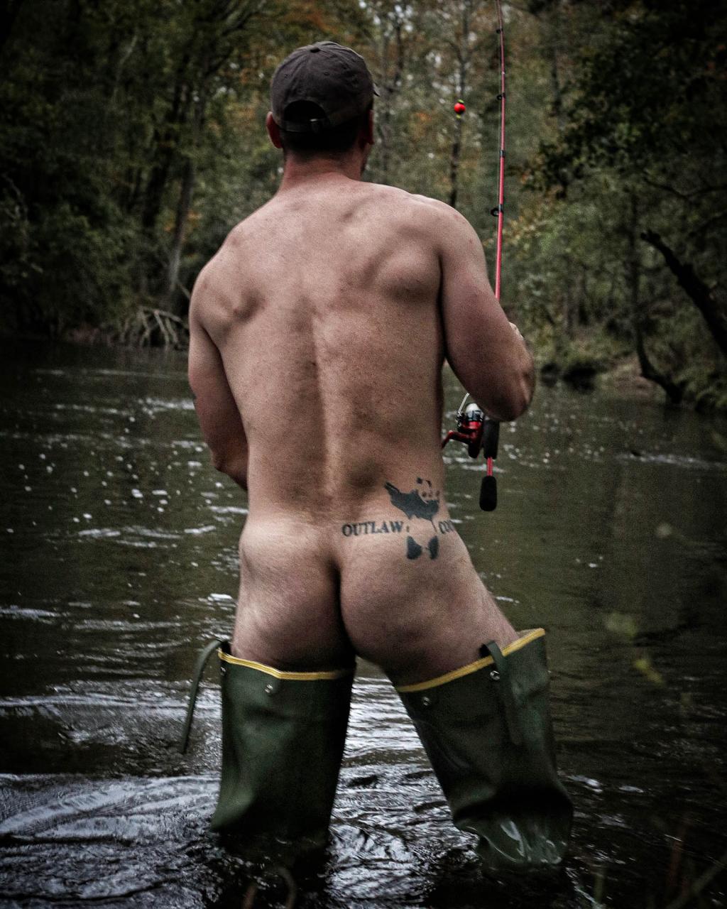 Ben Wedgie — naked fishing, green waders and wild fantasy