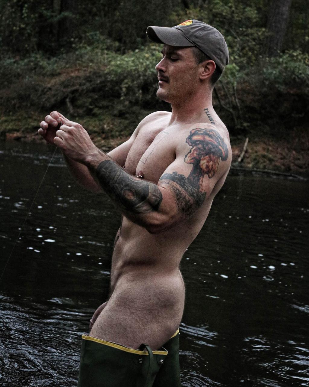 Ben Wedgie — naked fishing, green waders and wild fantasy