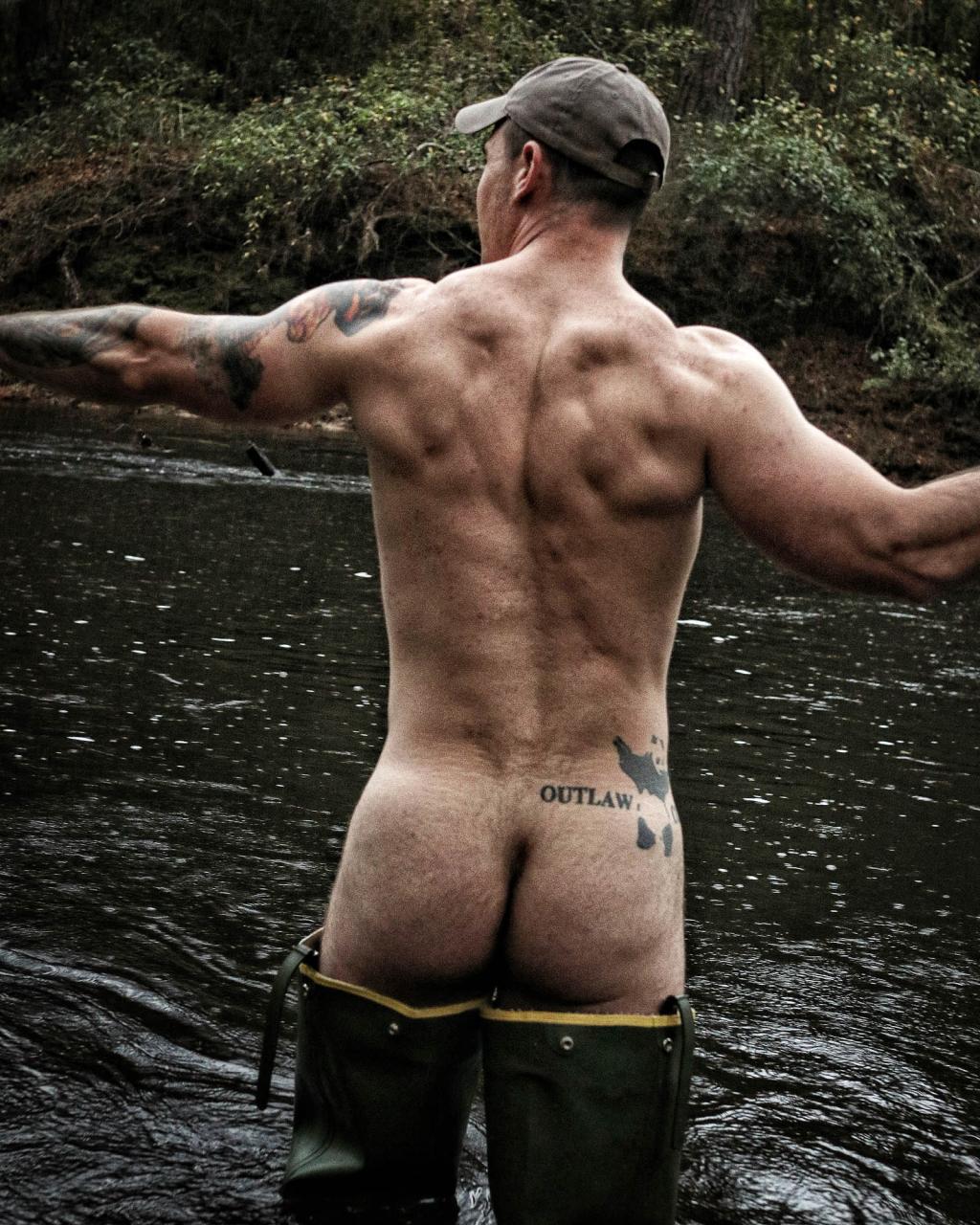 Ben Wedgie — naked fishing, green waders and wild fantasy