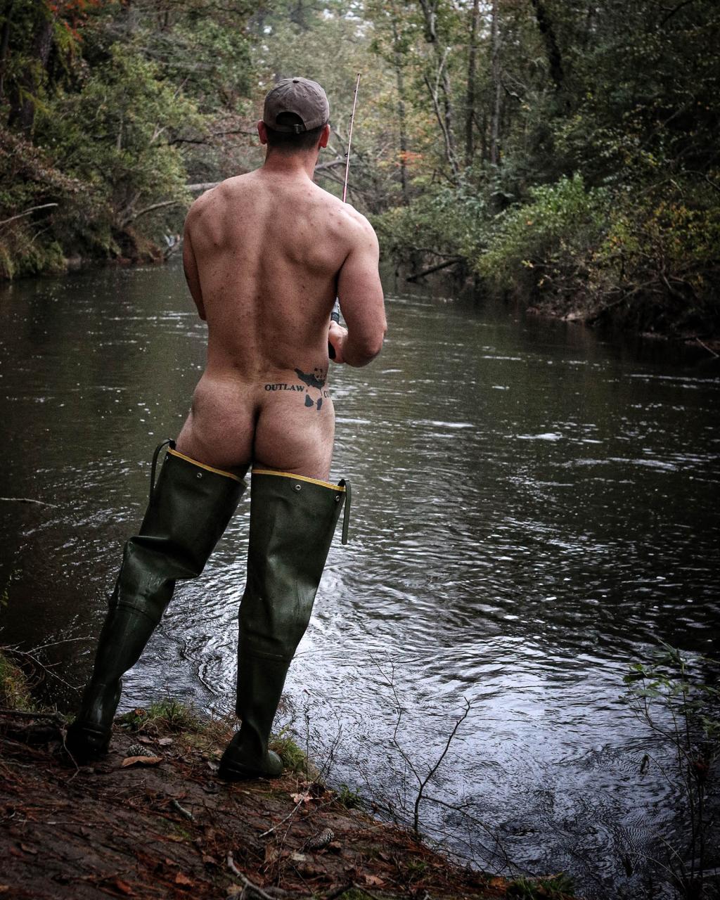 Ben Wedgie — naked fishing, green waders and wild fantasy