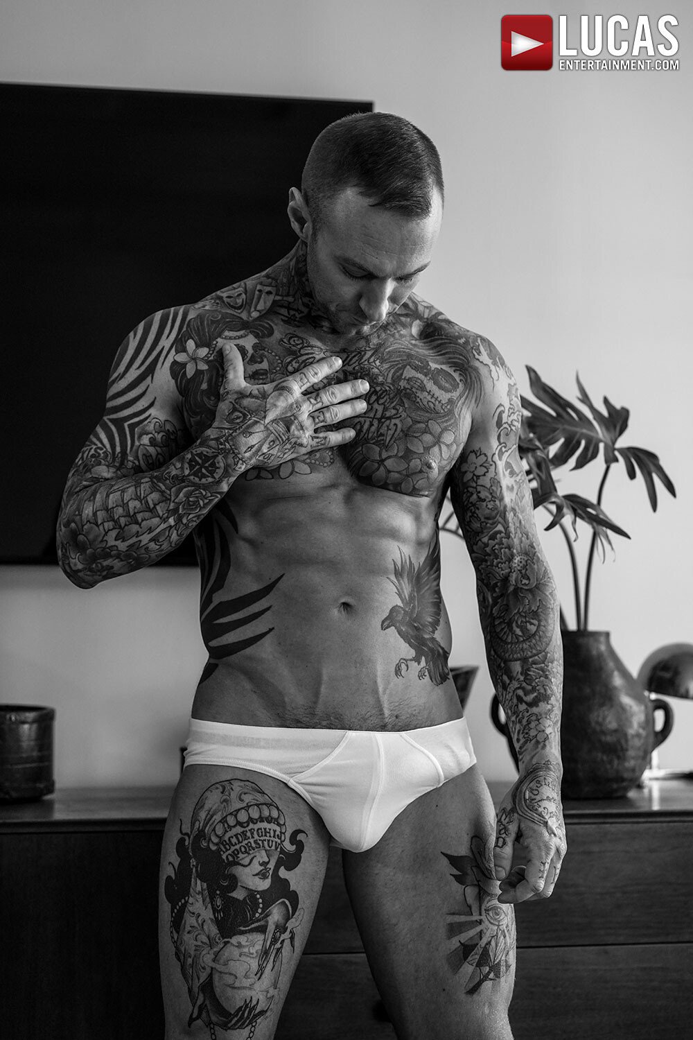 Dylan James, the handsome tattooed male