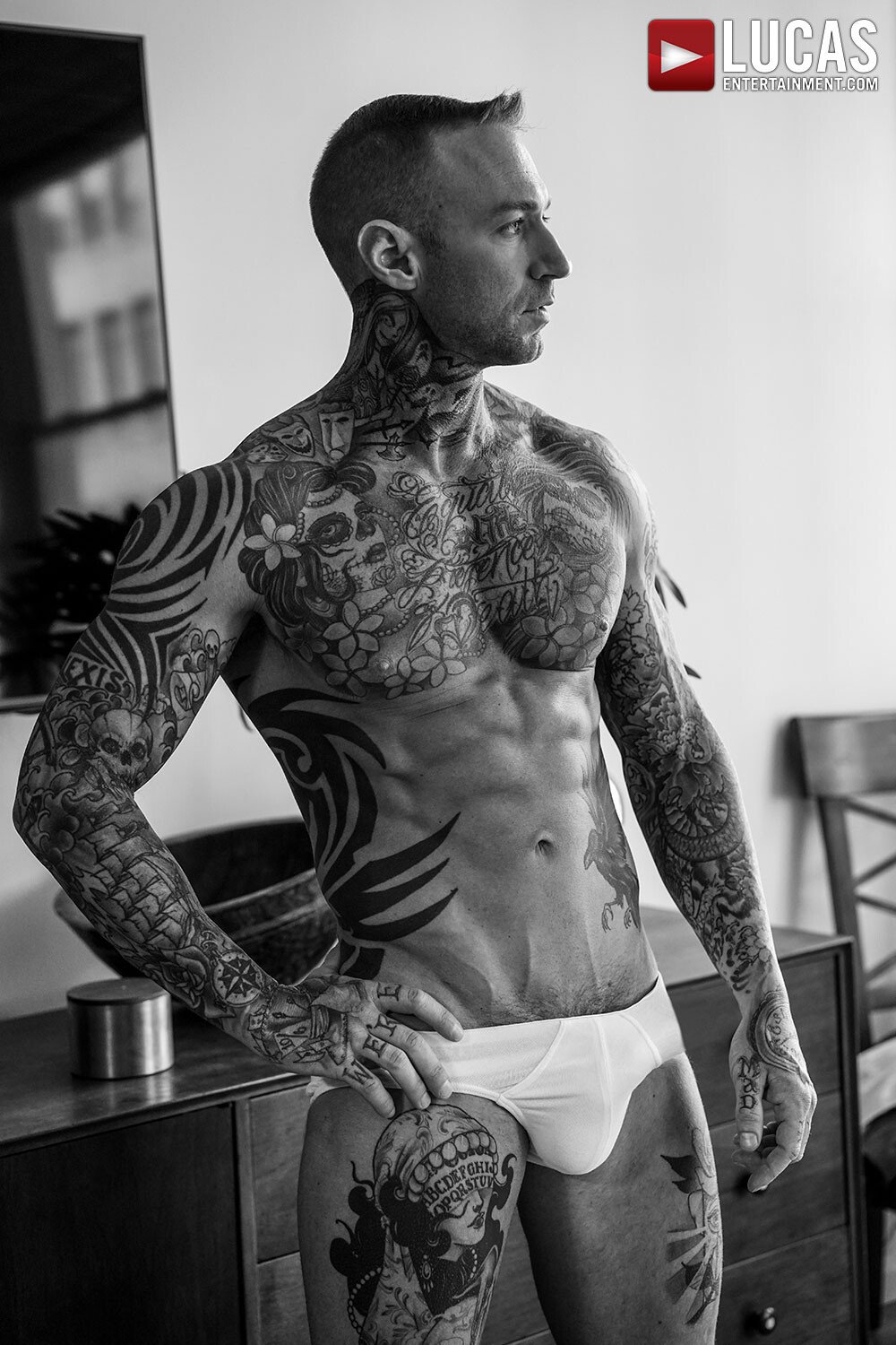 Dylan James, the handsome tattooed male